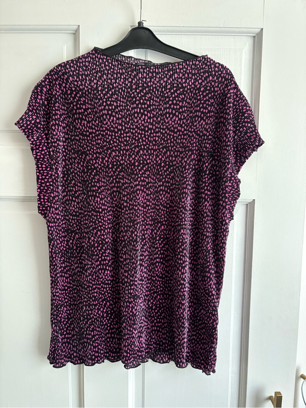 Zara Black Tee with Pink Dot Print